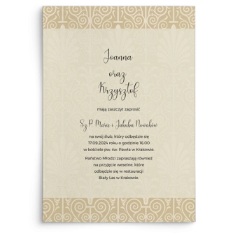 Zaproszenia ślubne Vintage - Motyw 1