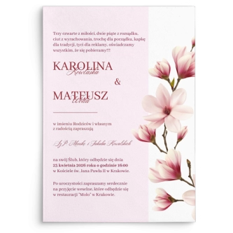 Zaproszenia ślubne Color Line - Motyw 1