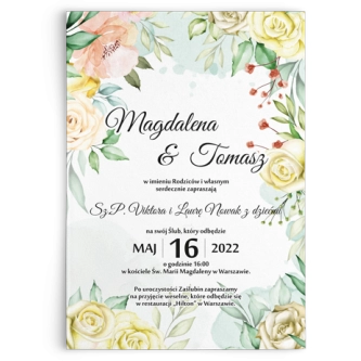 Zaproszenia ślubne Amelia- Motyw 1