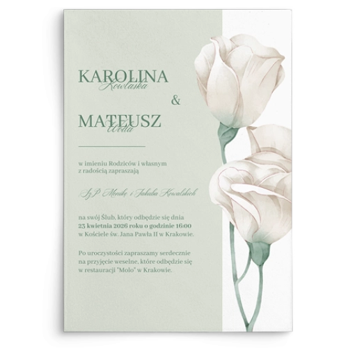 Zaproszenia ślubne Color Line - Motyw 2