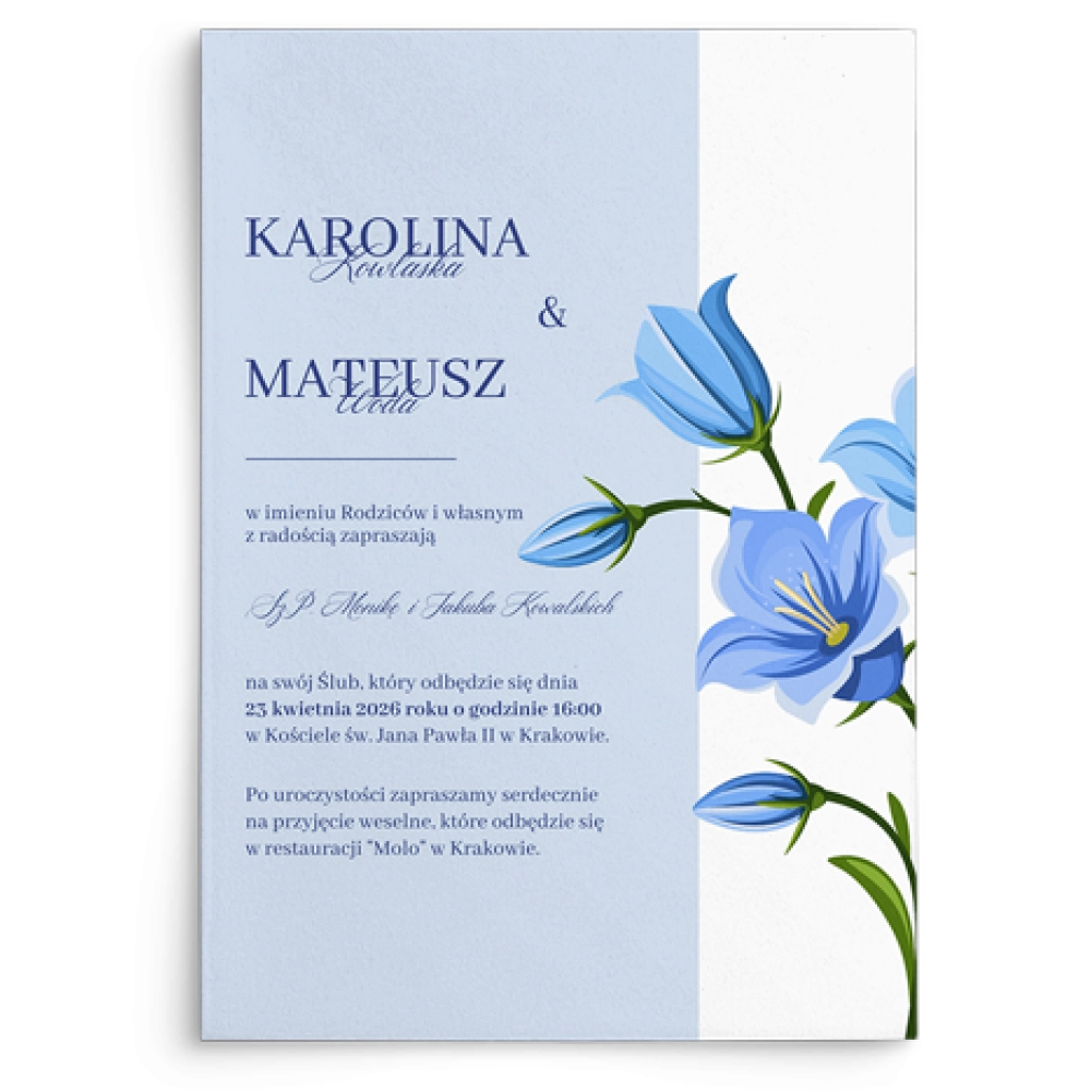 Zaproszenia ślubne Color Line - Motyw 3