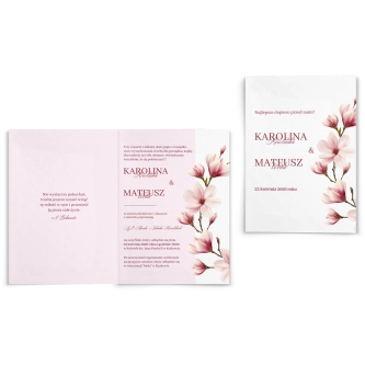 Zaproszenia ślubne Color Line- Składane motyw 1