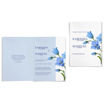 Zaproszenia ślubne Color Line- Składane motyw 3