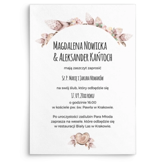 Zaproszenia ślubne Piórko - Motyw 3