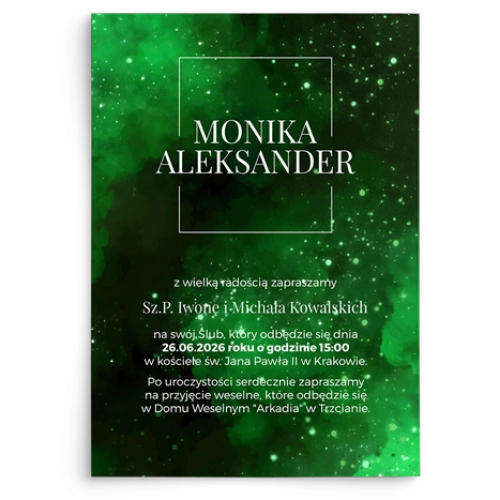 Zaproszenia ślubne Colors of the Sky - Motyw 1