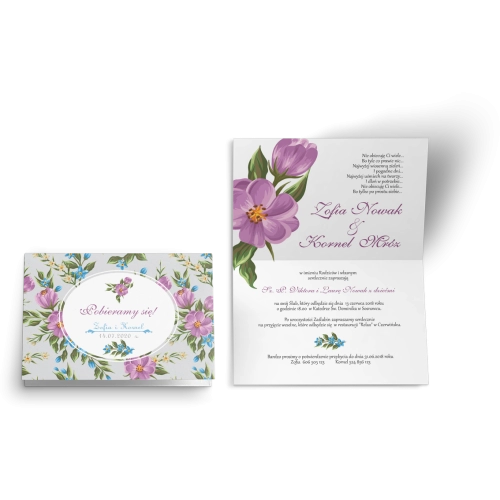 Zaproszenie ślubne Pobieramy się - Motyw 3