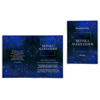 Zaproszenia ślubne Colors of the Sky - Składane motyw 3