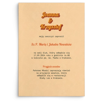 Zaproszenia ślubne Retro Style - Motyw 1