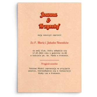 Zaproszenia ślubne Retro Style - Motyw 3