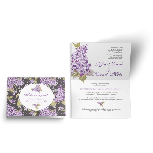 Zaproszenie ślubne Pobieramy się - Motyw 4