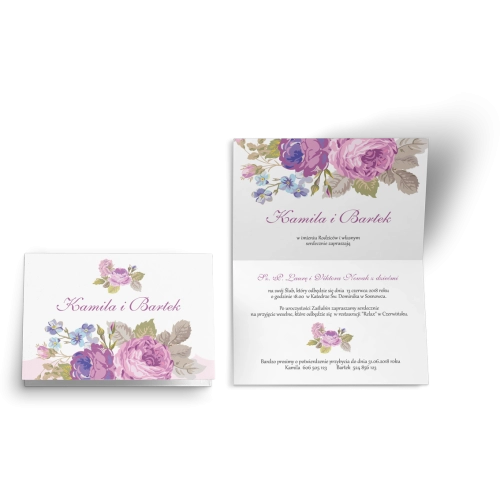Zaproszenie ślubne Wiosenny Kwiat - Motyw 12