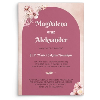Zaproszenia ślubne Loretta - Motyw 1