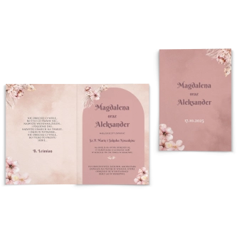 Zaproszenia ślubne Loretta - Składane motyw 2