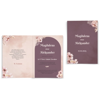 Zaproszenia ślubne Loretta - Składane motyw 3