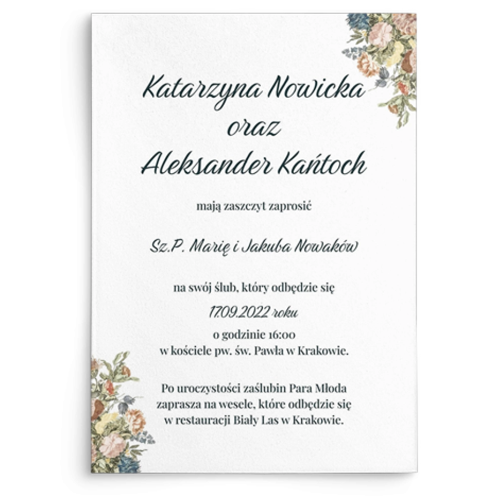 Zaproszenia ślubne Rustic Summer - Motyw 1