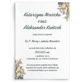 Zaproszenia ślubne Rustic Summer - Motyw 1