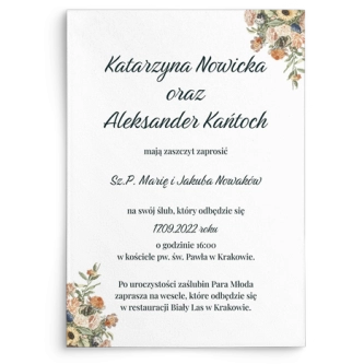 Zaproszenia ślubne Rustic Summer - Motyw 2