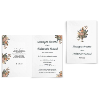 Zaproszenia ślubne Rustic Summer - Składane motyw 3