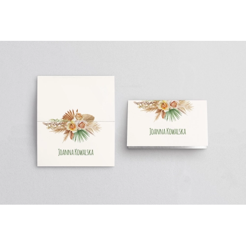 Winietki ślubne składane Boho - Motyw 1