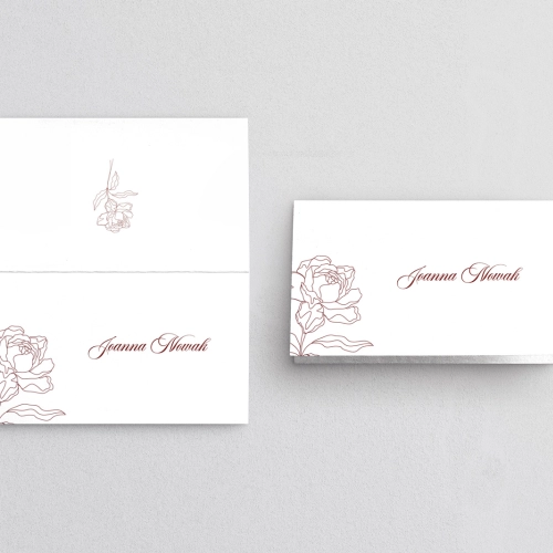 Winietki ślubne składane Burgundy - Motyw 2