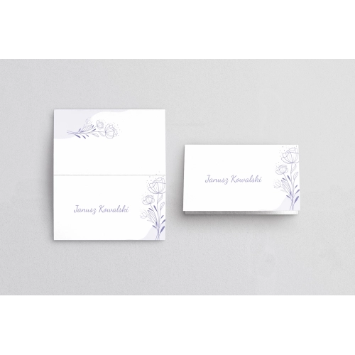 Winietki ślubne składane Flores de campo - Motyw 1