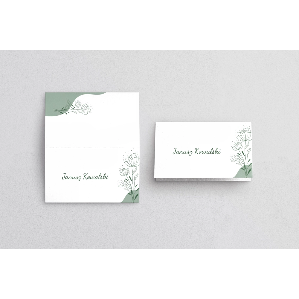 Winietki ślubne składane Flores de campo - Motyw 2