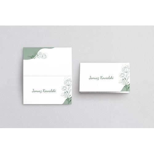 Winietki ślubne składane Flores de campo - Motyw 2