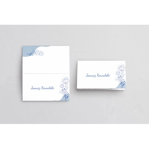 Winietki ślubne składane Flores de campo - Motyw 3