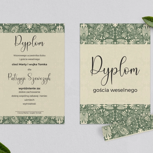 Dyplomy dla Dzieci - Vintage Motyw 2