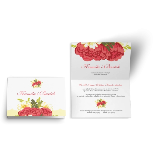 Zaproszenie ślubne Wiosenny Kwiat - Motyw 4