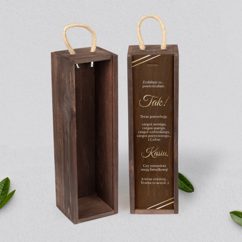 Prośba o Świadkowanie - SNW brązowa Marmur & Złoto Motyw 1