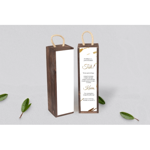 Prośba o&nbsp;Świadkowanie - SNW Akryl brązowa Marmur & Złoto Motyw 3