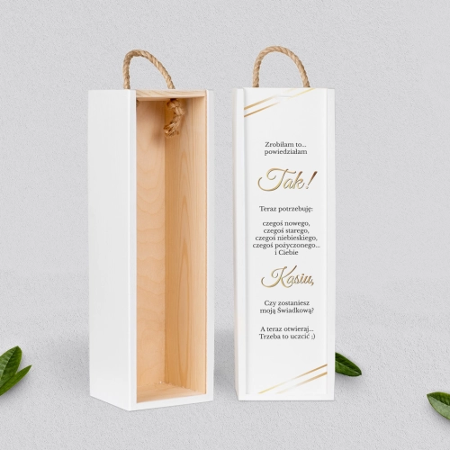 Prośba o Świadkowanie - SNW biała Marmur & Złoto Motyw 1