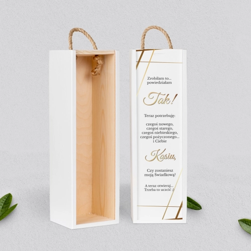 Prośba o Świadkowanie - SNW biała Marmur & Złoto Motyw 2