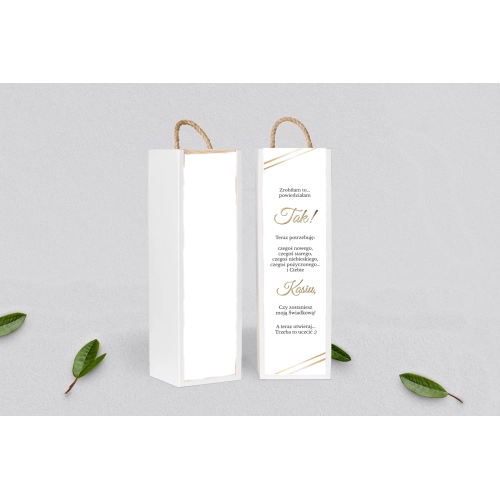 Prośba o&nbsp;Świadkowanie - SNW Akryl biała Marmur & Złoto Motyw 1