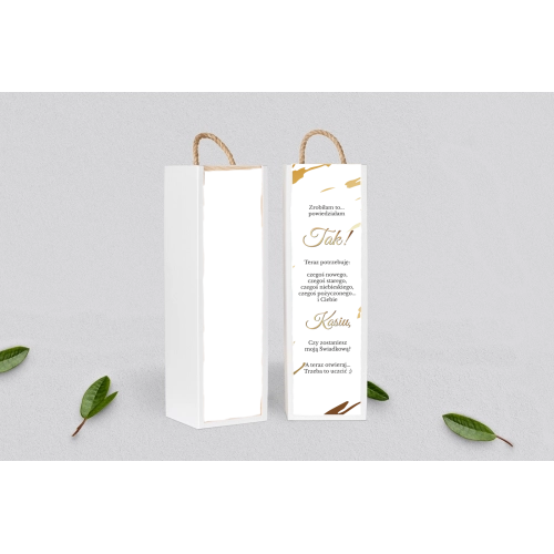 Prośba o&nbsp;Świadkowanie - SNW Akryl biała Marmur & Złoto Motyw 3