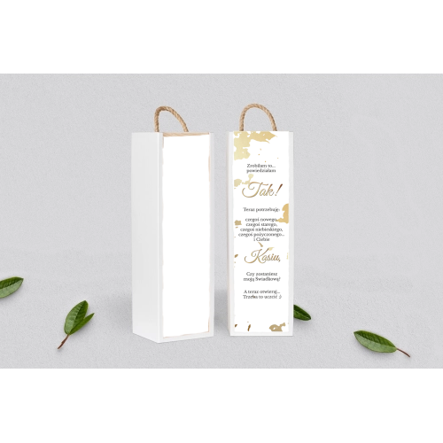 Prośba o&nbsp;Świadkowanie - SNW Akryl biała Marmur & Złoto Motyw 5