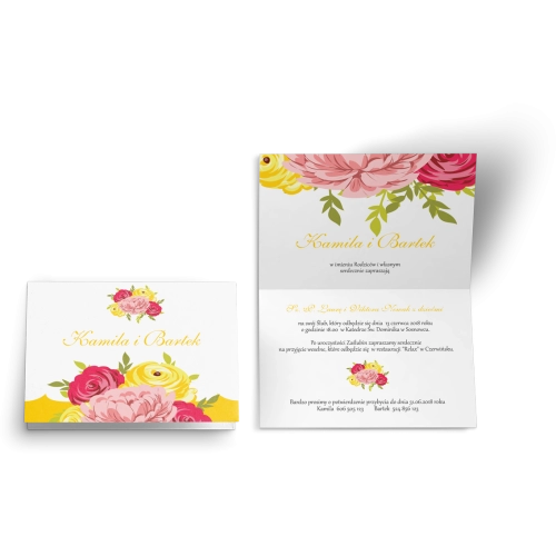 Zaproszenie ślubne Wiosenny Kwiat - Motyw 3