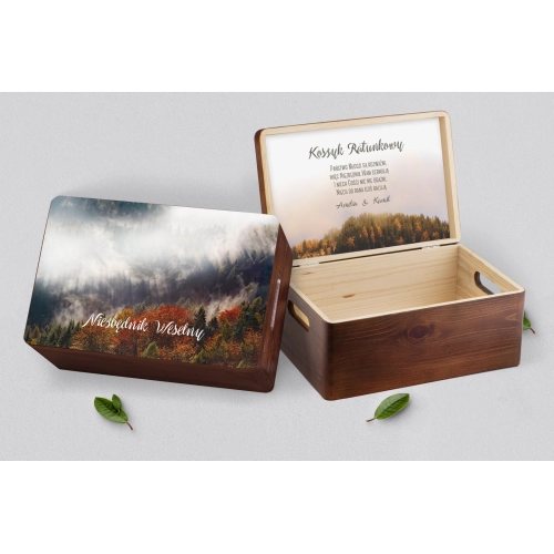 Koszyczek ratunkowy weselny brązowy - Forest - Motyw 3