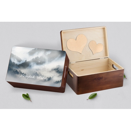 Koszyczek ratunkowy weselny brązowy - Forest - Motyw 5