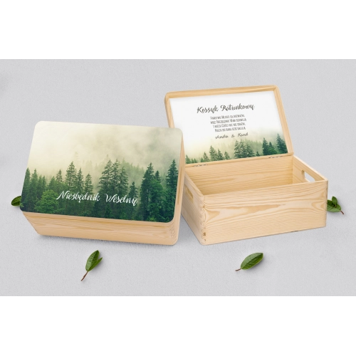 Koszyczek ratunkowy weselny naturalny - Forest - Motyw 1