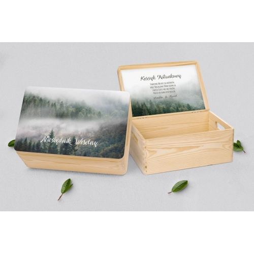 Koszyczek ratunkowy weselny naturalny - Forest - Motyw 2