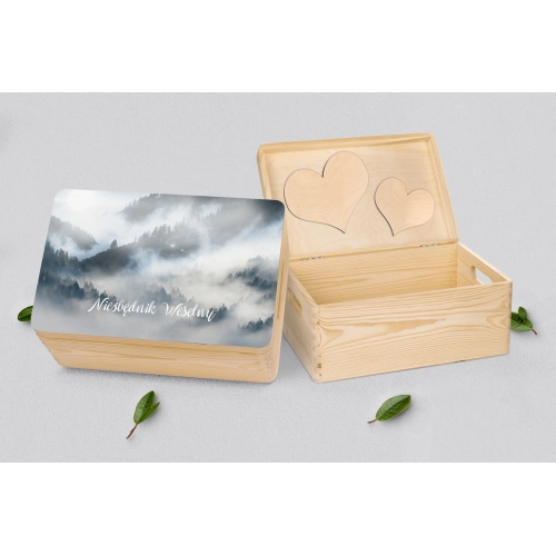 Koszyczek ratunkowy weselny naturalny - Forest - Motyw 5