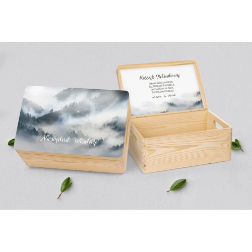 Koszyczek ratunkowy weselny naturalny - Forest - Motyw 5