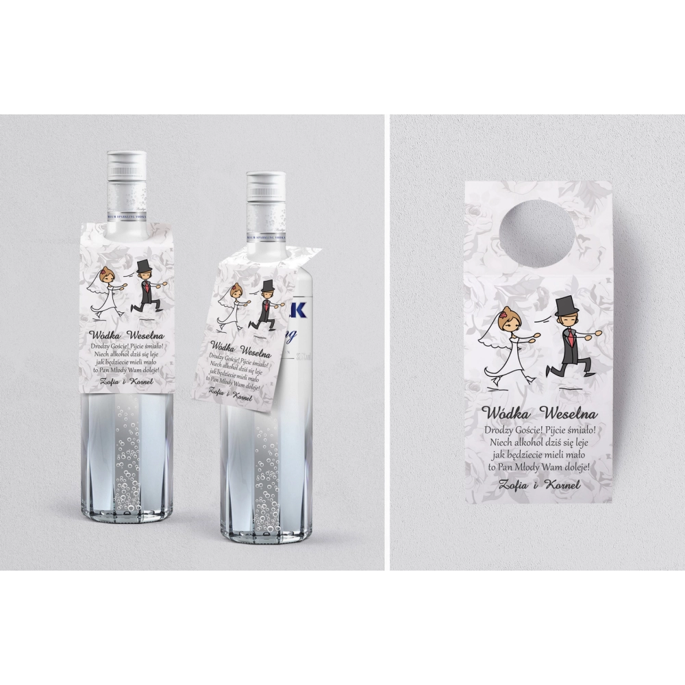 Zawieszka na alkohol oczko Zakochani Motyw 2