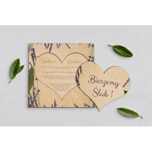 Drewniane Zaproszenie dla Rodziców - Soft Motyw 5