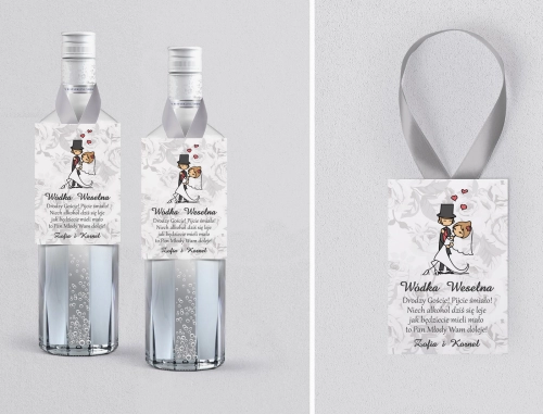 Zawieszka na alkohol Zakochani - Motyw 1