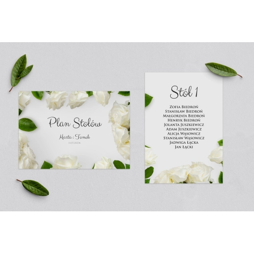 Plan Stołów - Karteczka Soft Motyw 4