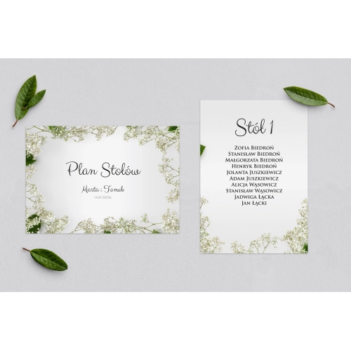 Plan Stołów - Karteczka Soft Motyw 7