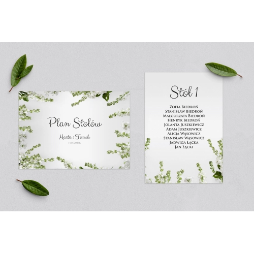 Plan Stołów - Karteczka Soft Motyw 8